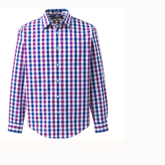 Lands' End Other - lands end Shirt 4x 5x Big Tall Long Sleeve classic dress shirt 21 x 37 new blue